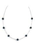 Japanese Akoya Black Pearl Tincup Necklace