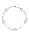 Japanese Akoya White Pearl Tincup Bracelet