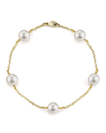Japanese Akoya White Pearl Tincup Bracelet - Secondary Image