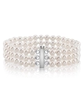 Triple Hanadama Akoya Pearl Bracelet