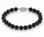 7.0-7.5mm Black Freshwater Pearl Bracelet - AAA Quality