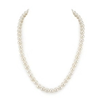 7-7.5mm White Freshwater Choker Length Pearl Necklace