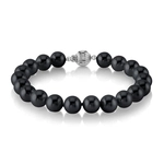 8.5-9.0mm Black Freshwater Pearl Bracelet - AAA Quality