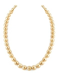 8-10mm Golden South Sea Pearl Necklace - AAA Quality