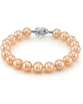 8.5-9.5mm Peach Freshwater Pearl Bracelet - AAAA Quality