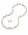 9.0-9.5mm Hanadama Pearl Necklace and Earring Set
