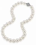 GIA Certified 9.0-9.5mm Japanese Akoya White Pearl Necklace - AAA Quality - Secondary Image