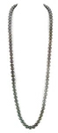 9-10mm Color Graduated Tahitian South Sea Pearl Necklace - AAAA Quality - Model Image