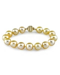 9-10mm Golden South Sea Pearl Bracelet