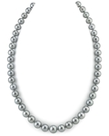 9-11mm Silver Tahitian South Sea Pearl Necklace - AAA Quality