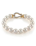 9.0-9.5mm Hanadama Akoya White Pearl Bracelet - Model Image