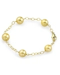 Golden South Sea Round Pearl Tincup Bracelet