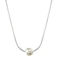 Pearl Moments - 6.5-7.0mm Akoya Pearl Silver Adjustable Chain Necklace