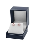10mm Pink Freshwater Round Pearl Stud Earrings - Fourth Image