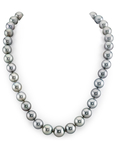 10-12mm Silver Tahitian South Sea Pearl Necklace- AAAA Quality