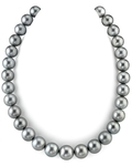 12-14mm Silver Tahitian South Sea Pearl Necklace - AAAA Quality