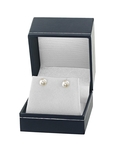 6.5-7.0mm White Akoya Round Pearl Stud Earrings - Fourth Image