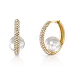 White South Sea Pearl Hoop Lucia Earrings