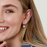 White South Sea Pearl Sabrina Earrings - Model Image