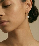 South Sea Pearl & Diamond Michelle Earrings - Model Image