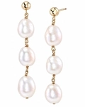 Japanese White Akoya Baroque Pearl Becca Earrings