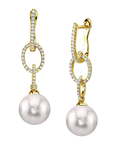 Akoya Pearl & Diamond Lucy Earrings - Model Image