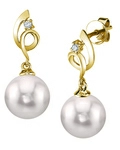 14K Gold Akoya Pearl & Diamond Symphony Earrings