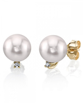 Akoya Pearl & Diamond Sasha Earrings - Model Image