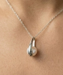 14K Gold Freshwater Pearl Regina Pendant - Secondary Image
