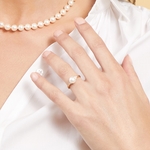 Akoya Pearl & Diamond Grace Ring - Model Image
