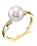 Akoya Pearl & Diamond Holly Ring - Model Image