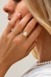Akoya Pearl & Diamond Willow Ring - Secondary Image