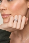 Freshwater Pearl & Diamond Crown Jewel Ring - Model Image