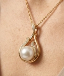 South Sea Pearl & Diamond Layla Pendant - Secondary Image