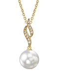 South Sea Pearl & Diamond Suzanna Pendant - Model Image