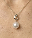 14K Gold South Sea Pearl & Diamond Symphony Pendant - Secondary Image