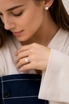 Freshwater Pearl & Diamond Sage Ring - Secondary Image
