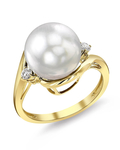 White South Sea Pearl & Diamond Sia Ring - Secondary Image