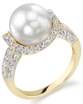 South Sea Pearl & Diamond Sparkling Jewel Ring - Third Image