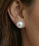 12mm South Sea Round Pearl Stud Earrings - Secondary Image