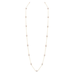14K Gold Opera Japanese Akoya Pearl Tincup Necklace