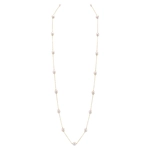 14K Gold 8.0-8.5mm Opera Japanese Akoya Pearl Tincup Necklace