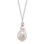 15mm White Freshwater Baroque Pearl Solitaire Designer Pendant