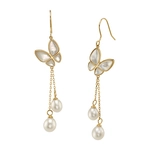 White Freshwater Pearl Gaia Earrings