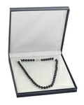 5.0-5.5mm Japanese Akoya Black Choker Length Pearl Necklace- AA+ Quality - Secondary Image