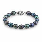 9-10mm Black Freshwater Baroque Pearl Bracelet