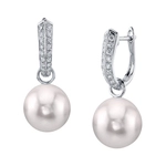 14K Gold Akoya Pearl & Diamond Charlie Earrings