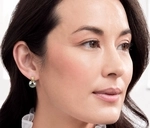 Tahitian South Sea Pearl & Diamond Dakota Earrings - Secondary Image
