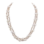 3-8mm Freshwater Multicolor Double Pearl Necklace - AAA Quality
