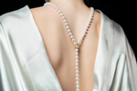 White Freshwater Pearl Adjustable Y-Shape 51 Inch Rope Length Necklace - AAAA Quality - Third Image